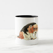 Es ist ein Hundeleben Funny Niedlicher Beagle Dog  Zweifarbige Tasse (Mittel)