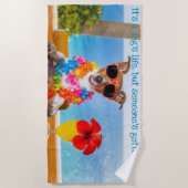 Es ist ein Hundeleben-Leben lustig Strandtuch (Vorderseite)