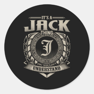 Es ist ein Jack, den man nicht den Namen verstehen Runder Aufkleber