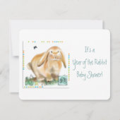Es ist ein Jahr der Rabbit Baby Dusche! Einladung (Vorderseite)