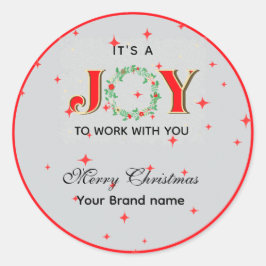 Es ist ein Joy Christmas Corporate Geschenk Bulk Runder Aufkleber