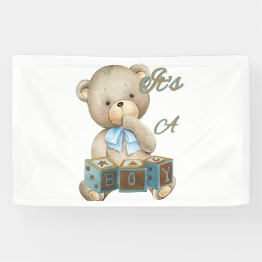 Es ist ein Junge 2,5 x 4 Vinyl Banner (Horizontal)
