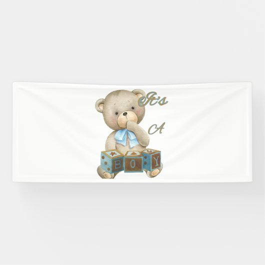 Es ist ein Junge 2,5 x 6 Vinyl Banner (Horizontal)