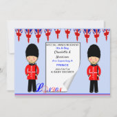 Es ist ein Junge A Royal Prince London Theme Baby Einladung (Vorderseite)