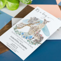Es ist ein Junge Australische Tier-Baby-Party Blau
