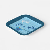 Es ist ein Junge! Baby Dusche Blue Modern. Serviet Pappteller (Gewinkelt)