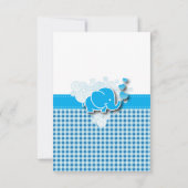 Es ist ein Junge| Baby Elephant Einladung (Rückseite)