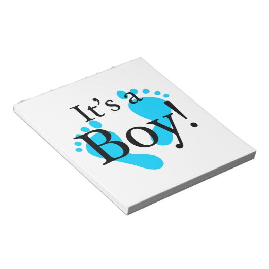 Es ist ein Junge - Baby, Neugeborene, Feier Notizblock (angewinkelt)