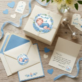 Es ist ein Junge Baby Shower Aufkleber