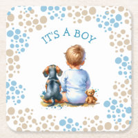 Es ist ein Junge | Baby- und Dackel Puppy-Baby-Dus