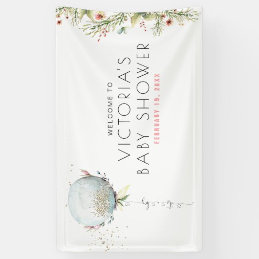 Es ist ein Junge | Babydusche Begrüßungsbanner Banner (Vertikal)