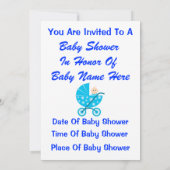 Es ist ein Junge: Babydusche Einladung (Rückseite)