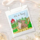 Es ist ein Junge | Babydusche | Lil Cowboy Teddy B Geschenktütchen (Ausgeschnitten)