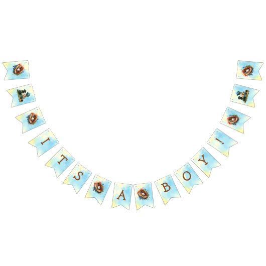 Es ist ein Junge | Baseball Baby-Dusche Wimpelkette (Alle)