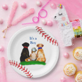 Es ist ein Junge, | Baseball Themed Baby Dusche Pappteller (Party)