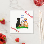 Es ist ein Junge, | Baseball Themed Baby Dusche Serviette (Beispiel)