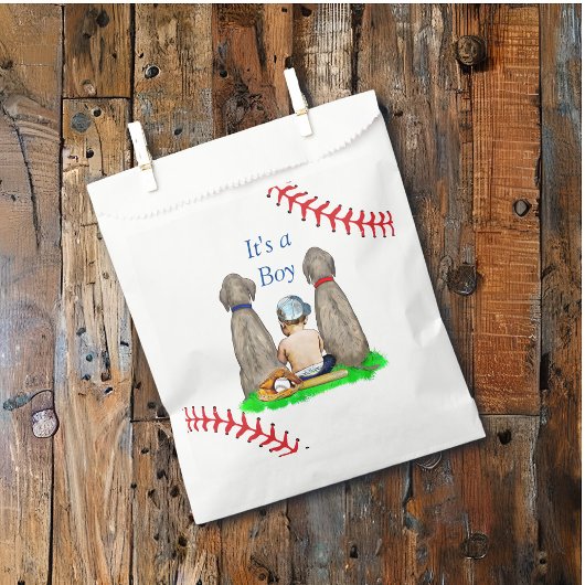 Es ist ein Junge, Baseball Themed Boy's Baby Showe Geschenktütchen