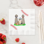 Es ist ein Junge, Baseball Themed Boy's Baby Showe Serviette (Beispiel)