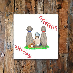Es ist ein Junge, Baseball Themed Boy's Baby Showe Serviette