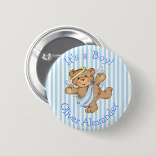 Es ist ein Junge Benutzerdefinierter Teddybär Enge Button