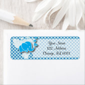 Es ist ein Junge, Blau & Weiß Kariert mit Baby Ele (Insitu)