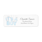 Es ist ein Junge | Blaue Rücksendeadresse (Vorne)