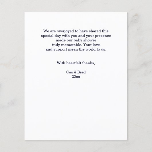 Es ist ein Junge blauen Schuhe ein Mütze danke Kar (Rückseite)