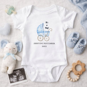 Es ist ein Junge! Blaues Baby Schwangerschaftsankü Strampler