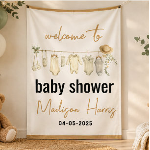 Es ist ein Junge! Blaues Babyshower – Süß und Char Banner