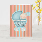 Es ist ein Junge! Blaues Karte (Gelbe Blume)