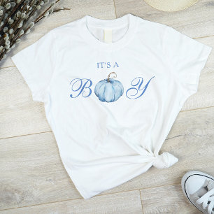 Es ist ein Junge Blaues Kürbis T-Shirt
