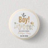 Es ist ein Junge! Blue Baby Shower - Niedlich & Sw Button (Vorderseite)