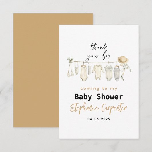 Es ist ein Junge! Blue Baby Shower - Niedlich & Sw Dankeskarte (Vorne/Hinten)