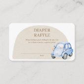 Es ist ein Junge Blue Boho Auto Toy Diaper Raffle Begleitkarte (Vorderseite)