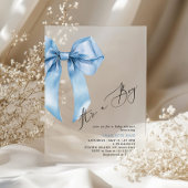 Es ist ein Junge Blue Bow Elegant Baby Shower Acryleinladungen