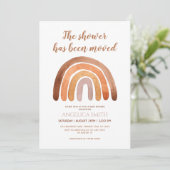 Es ist ein Junge - Boho Rainbow Baby Dusche I Einladung (Stehend Vorderseite)