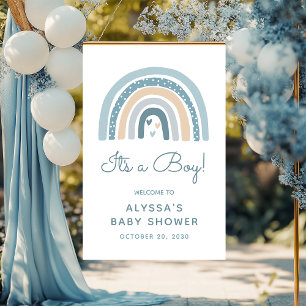 Es ist ein Junge Boho Regenbogen-Baby-Party Willko Poster