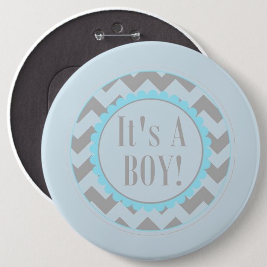 Es ist ein Junge Button (Vorne & Hinten)