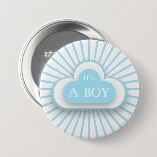 Es ist ein Junge Button (Vorne & Hinten)