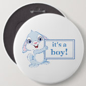 Es ist ein Junge Button (Vorne & Hinten)