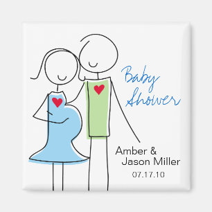 Es ist ein Junge, Coed Baby Shower Magnet Favors
