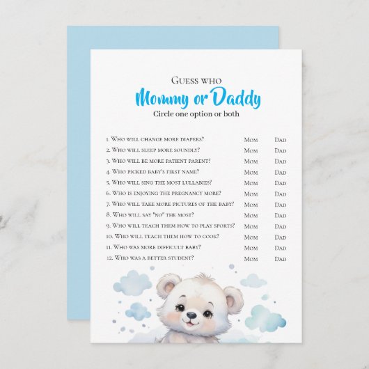 Es ist ein Junge, der frühzeitig auf die Waldbären Einladung (Vorne/Hinten)