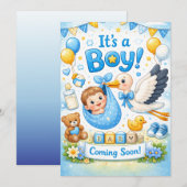 Es ist ein Junge Design – Baby Ankündigung  (Vorne/Hinten)