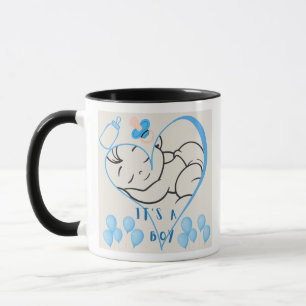 „Es ist ein Junge“-Design zur Feier der Ankunft Tasse