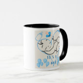 „Es ist ein Junge“-Design zur Feier der Ankunft Tasse (VorderseiteRechts)