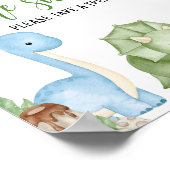 Es ist ein Junge Dinosaurier Baby Dusche Babys sin Poster (Ecke)