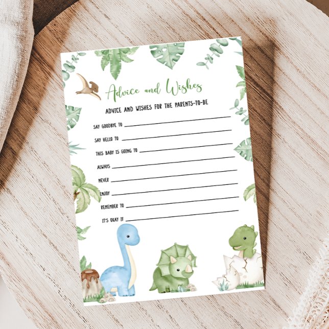 Es ist ein Junge Dinosaurier Dusche Rat und Wünsch (It's A Boy Dinosaur Baby Shower Game)