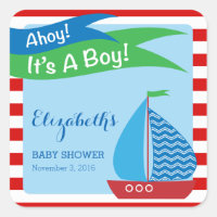 Es ist ein Junge, eine Red Nautical Baby Dusche