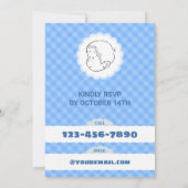 Es ist ein Junge Einladung (Rückseite)