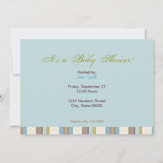 Es ist ein Junge! Einladung (Rückseite)